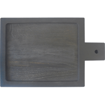 Доска для подачи с ручкой(6см) с выемкой;дуб;H=25,L=240,B=200мм;черный
