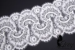 01-62 Кружево шантильи 22 см, айвори
