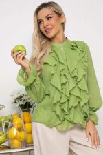 Блуза Розалинда (зеленое яблоко) Б13686-5М LT Collection