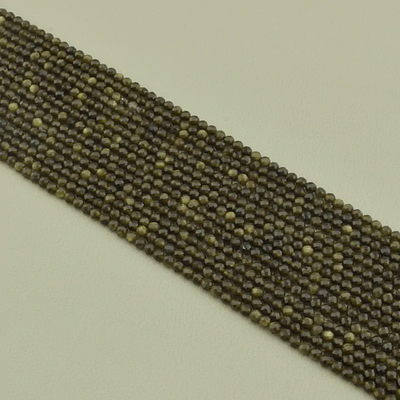 Нитка Обсидиан 39 см. 3,2 мм. (Без замка)