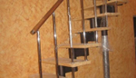 Ограждение для п-образной лестницы PROSTO MODULE h337.5, стойки хром