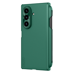 Чехол зеленого цвета (Dark Green) с MagSafe и держателем для S Pen от Nillkin для Samsung Galaxy Z Fold 7, серия Super Frosted Shield Fold Magnetic