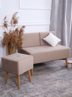 Диван "Twist" антивандальный велюр Beige. Для кухни, прихожей, салона красоты, офиса. 100х67х80 см