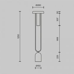 Торшер Maytoni Ikebana MOD463FL-L24BS3K