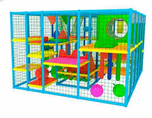 Детский уличный игровой лабиринт с крышей «Теремок» 6,15×3,69×3,3 м