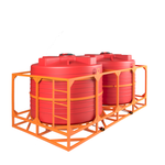 Кассета с полным сливом 2*5000л КАС Политим 10000 л.(4330x2190x2085см;красный) - арт.560810