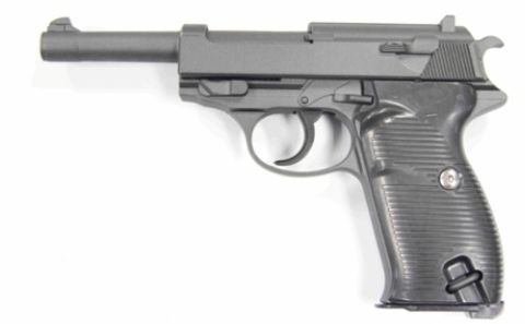 Cтрайкбольный пистолет Galaxy G.21 Walther P-38 металлический, пружинный