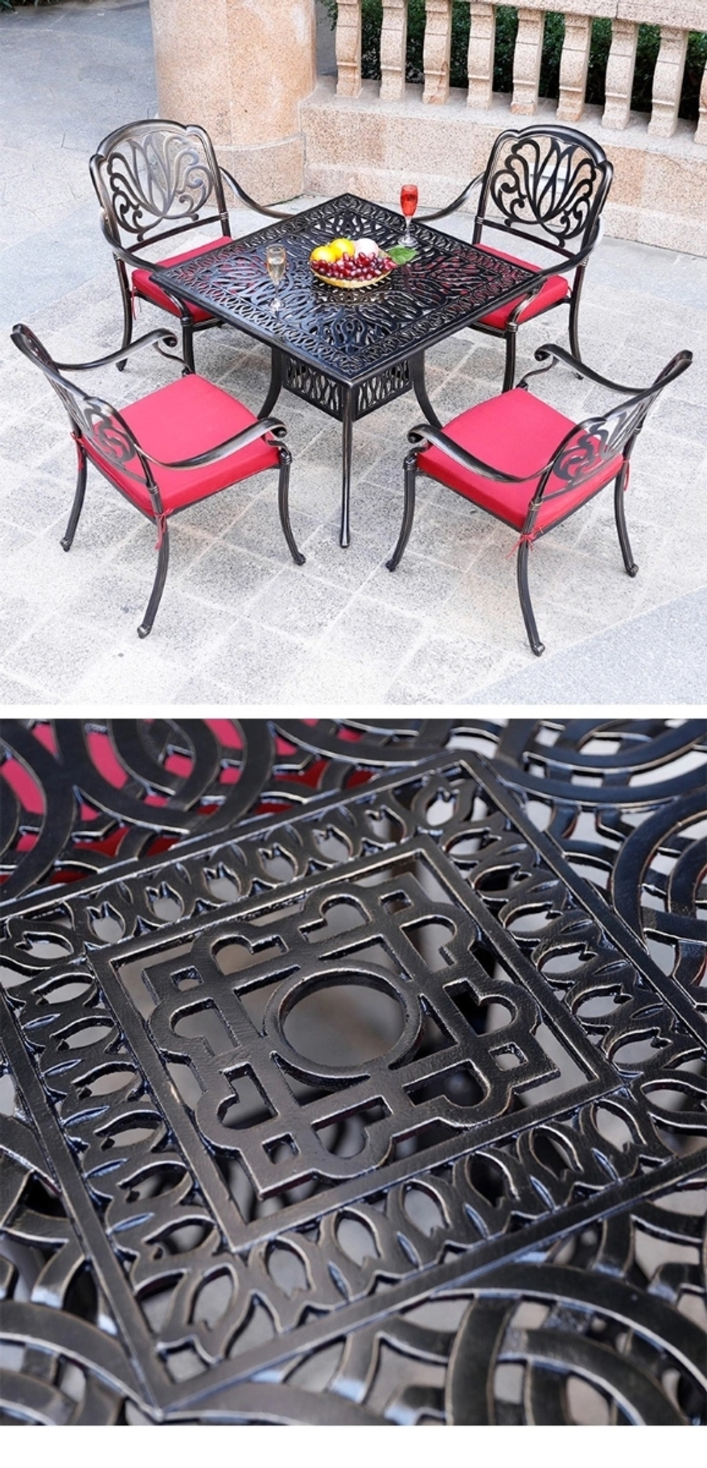 Стол из литого алюминия Феникс(Fenix)