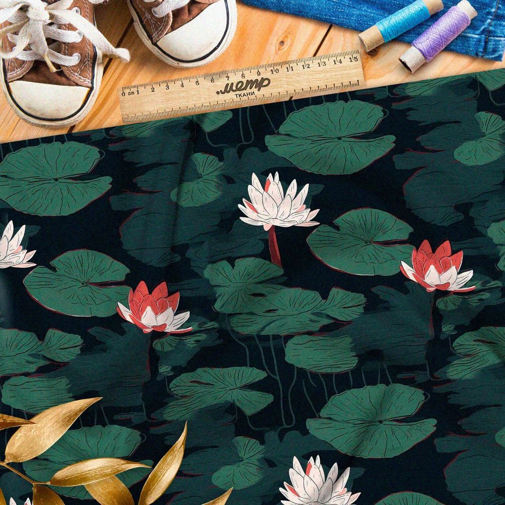 Ткань премиум Оксфорд 600D ночной пруд