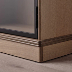 Шкаф для хранения  - LANESUND IKEA/ ЛАНЕСУНД ИКЕА, 121x37x152 см, коричневый/прозрачный