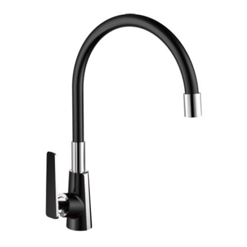 Смеситель для кухни, Frap, гибк излив, с картриджем, чер, F4457