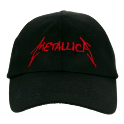 Бейсболка Metallica надпись красная