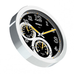 Светящиеся настенные метеочасы,  RST77731, плавный ход, d-25 см., сталь