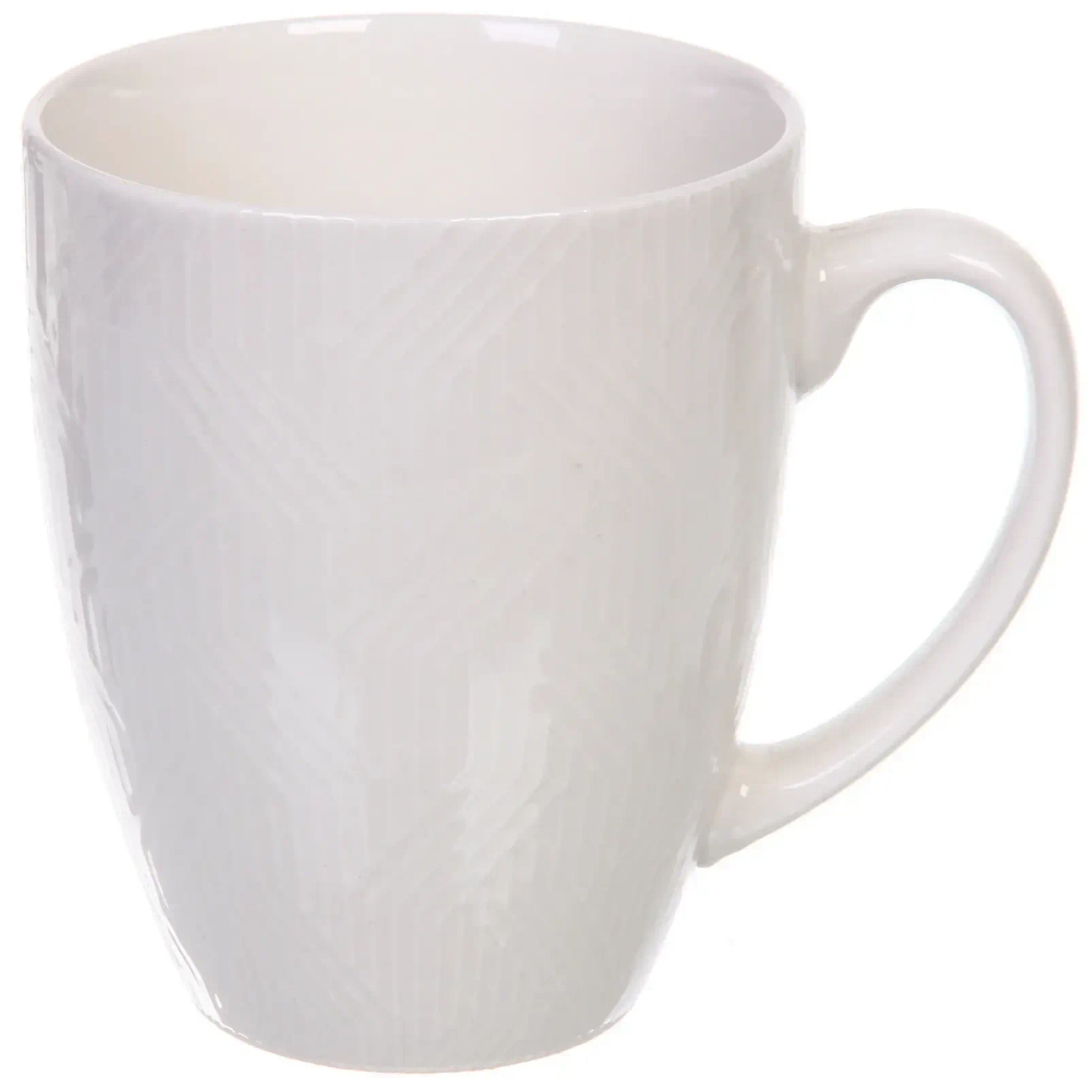 Кружка керамическая 450мл «Белая» полосы