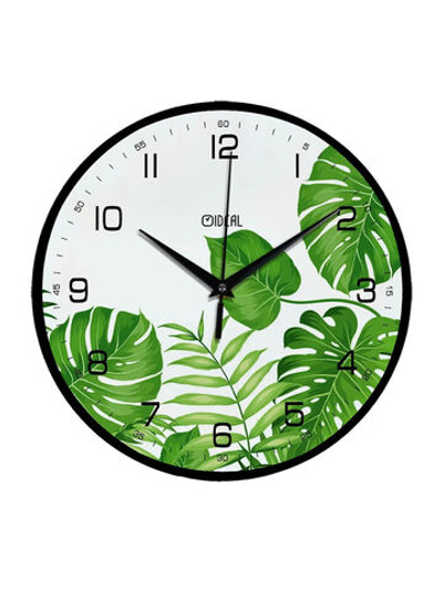 Часы настенные деревянные "Листья тропики" стиль сафари Tropic, 30 см Декор для дома, подарок