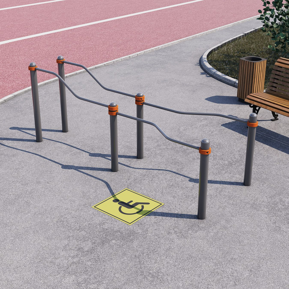 Брусья изогнутые разноуровневые СВС-129