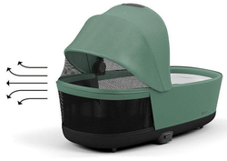 Коляска Cybex Priam IV Rosegold complete и автокресло Cloud G i-Size Ocean Blue Plus 3 в 1 Leaf Green