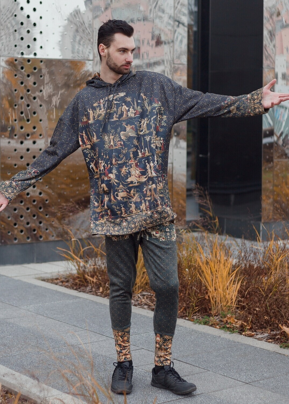 Худи "Китайский гротеск", по мотивам фрагмента шпалеры фламандского мастера Judocus de Vos