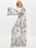 Графитовое муслиновое кимоно