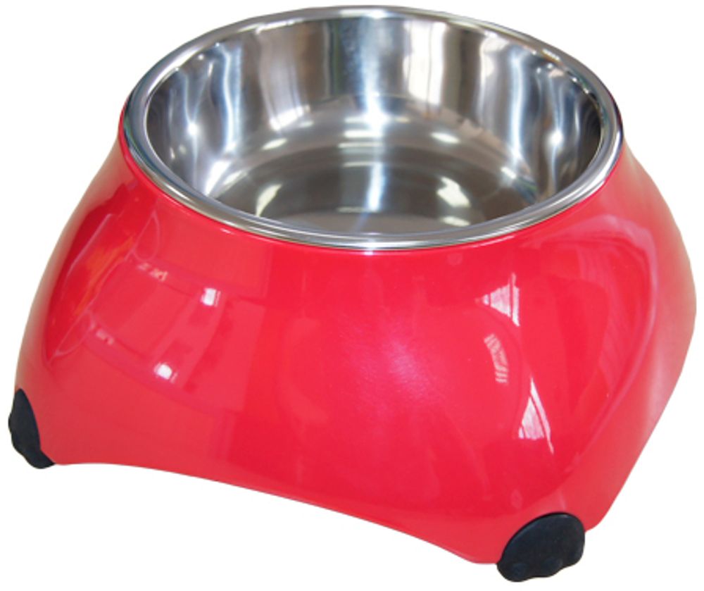 Миска меламиновая для собак высокая  160 мл малиновая new, SuperDesign