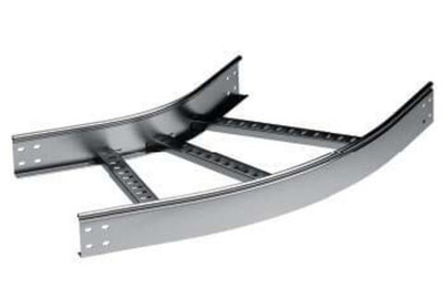 Угол горизонтальный 45 градусов 50x200 R-600, лонжерон 1,5 мм, горячеоцинкованный, в комплекте с крепежными элементами и соединительными пластинами, необходимыми для монтажа