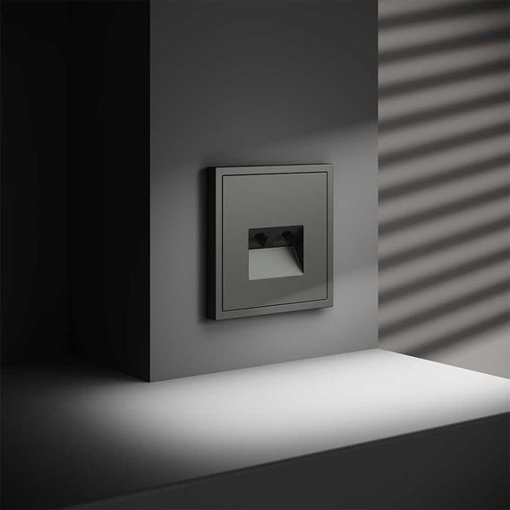 Розетка компьютерная встраиваемая Voltum S70 двойная RJ45+RJ45 кат.6, (титан) VLS060206