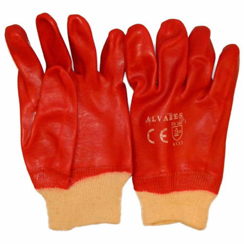 Перчатки МБС "Гранат" с ПВХ покрытием красные