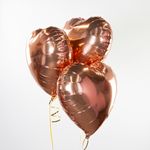 Шар (18"/46 см) Сердце, Розовое Золото