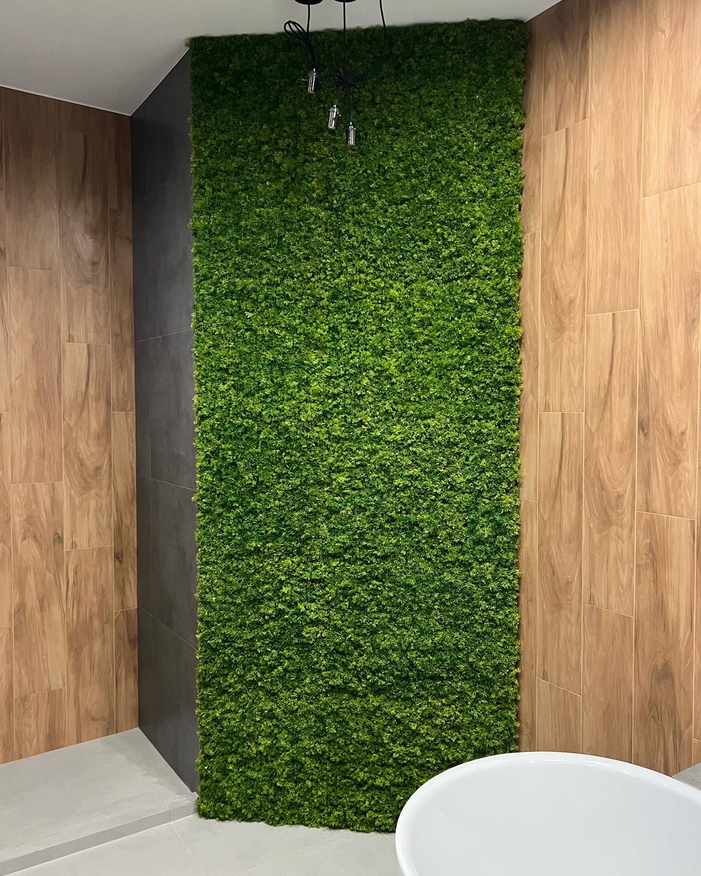 Вертикальное озеленение искусственным мхом