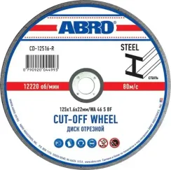 Круг отрезной по металлу ABRO 125*1,6*22 37651