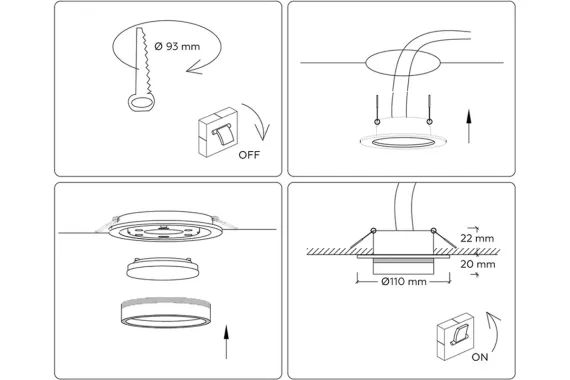 Светильник точечный Ambrella TN5241 GX53 черный 42387