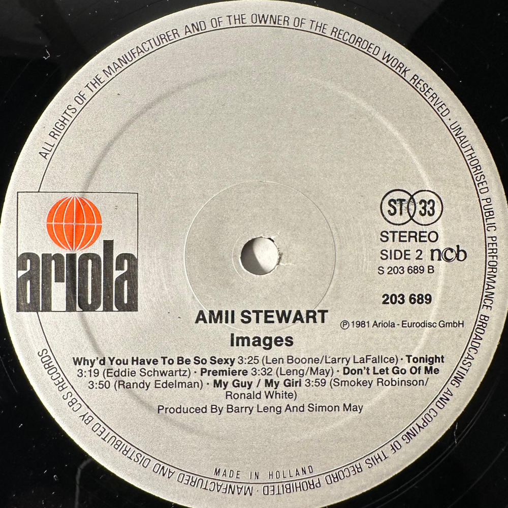 Amii Stewart ‎– Images (Голландия 1981г.)