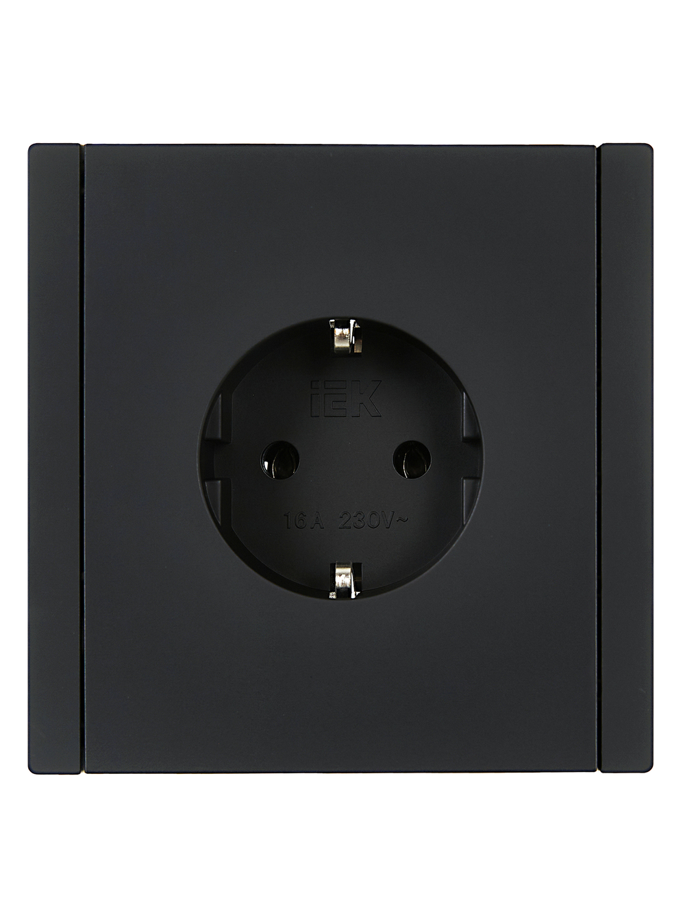 FORTE&PIANO Розетка 1-местная с заземлением без защитных шторок винтовое крепление 16А FP116 черный IEK