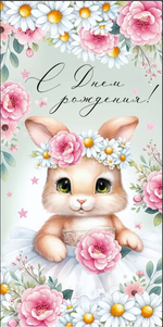 Конверт для денег "С Днем рождения!" с текстом 30000823 (Империя поздравлений)