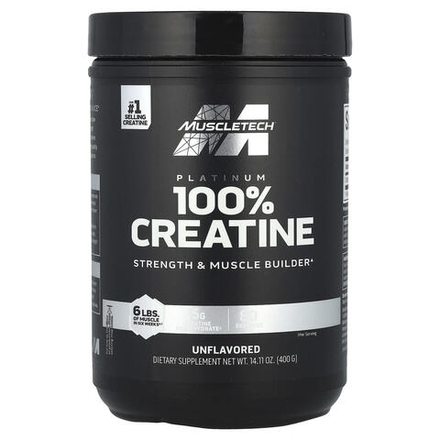 MuscleTech, Platinum, 100% креатин, без вкусовых добавок, 400 г (14,11 унции)