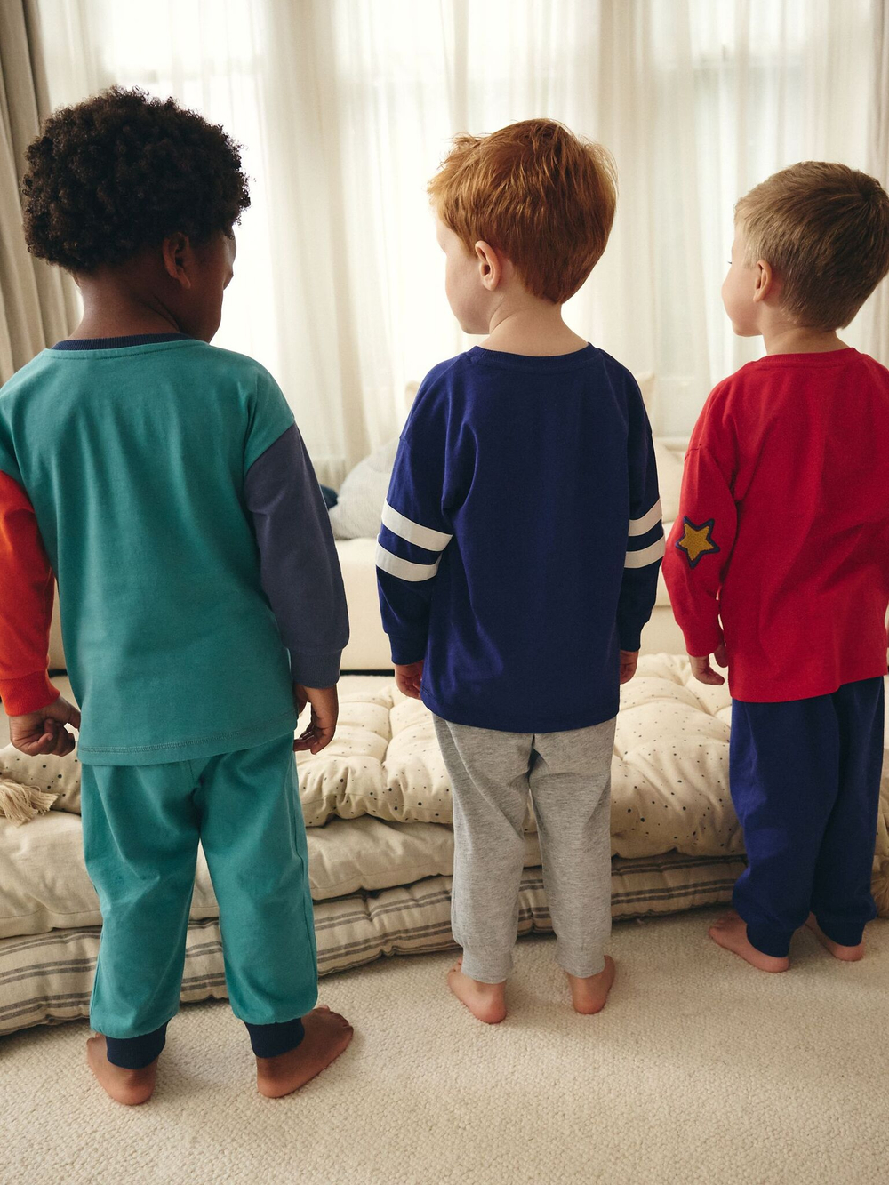 Пижама для мальчика Next B58-560, 3 шт., Красный, Синий, Бирюзовый