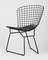 Стул обеденный Bertoia черный с черной подушкой