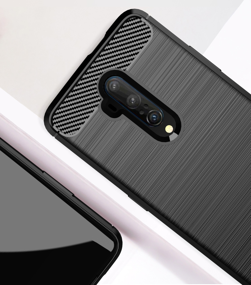 Чехол для OnePlus 7T Pro цвет Black (черный), серия Carbon от Caseport