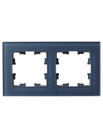 BRITE Рамка 2-местная РУ-2-2-Бр стекло маренго матовый IEK