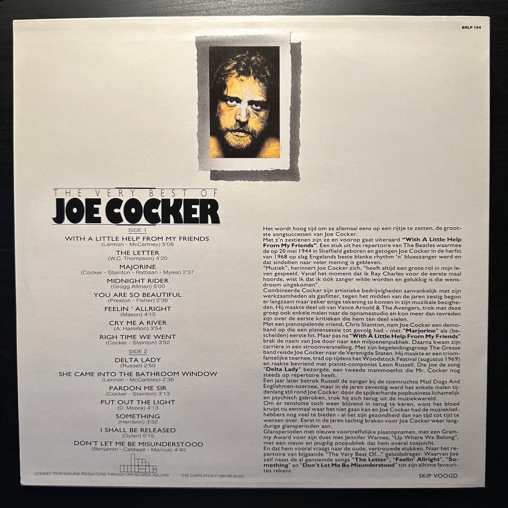 Joe Cocker - The Very Best Of Joe Cocker (Бельгия 1989г.)
