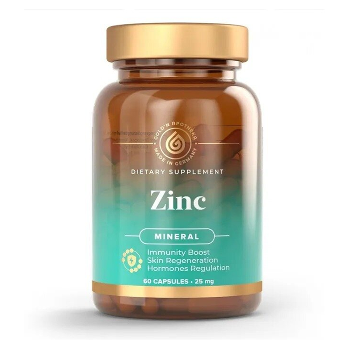 Цинк 25 мг, Zinc 25 mg, Apotheka, 60 капсула