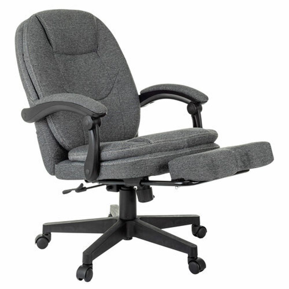 Кресло офисное CH-868MSG-BF, синхромеханизм, вибромодуль, подставка для ног, ткань, серое, 1998751