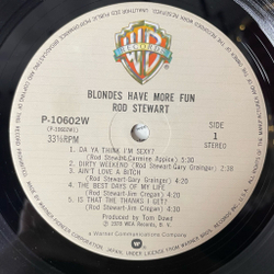 Винтажная виниловая пластинка LP Rod Stewart Blondes Have More Fun (Japan 1978) (Obi) Da Ya Think I'm Sexy?