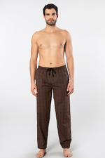 Брюки домашние мужские коричневый крупная клетка