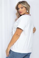 Блуза Лотус (бело-лиловая) Б13161-20М LT Collection (Акция)