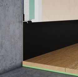 Плинтус скрытого монтажа Pro Design 323 черный, 2700x14,5x98,6 мм