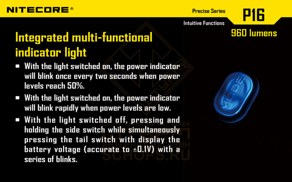 Фонарь Nitecore P16