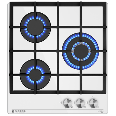 Газовая варочная панель Meferi MGH453WH GLASS POWER
