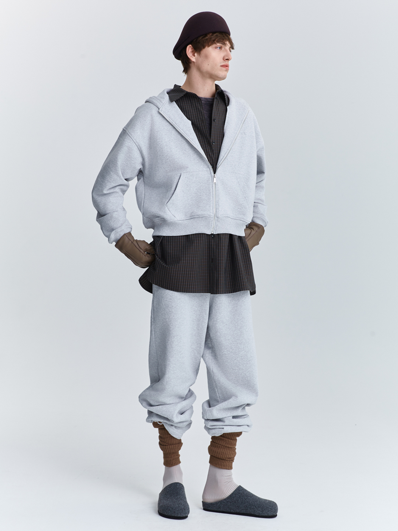 Брюки багги из футера