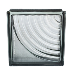 Купить Стеклоблок бесцветный мидарк черный бриллиант Vitrablok 19х19х8